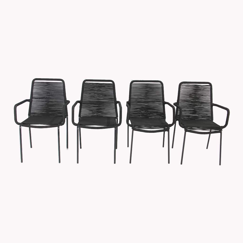 M4H Palaio Set of 4 Outdoor Rope Dining Arm Chair