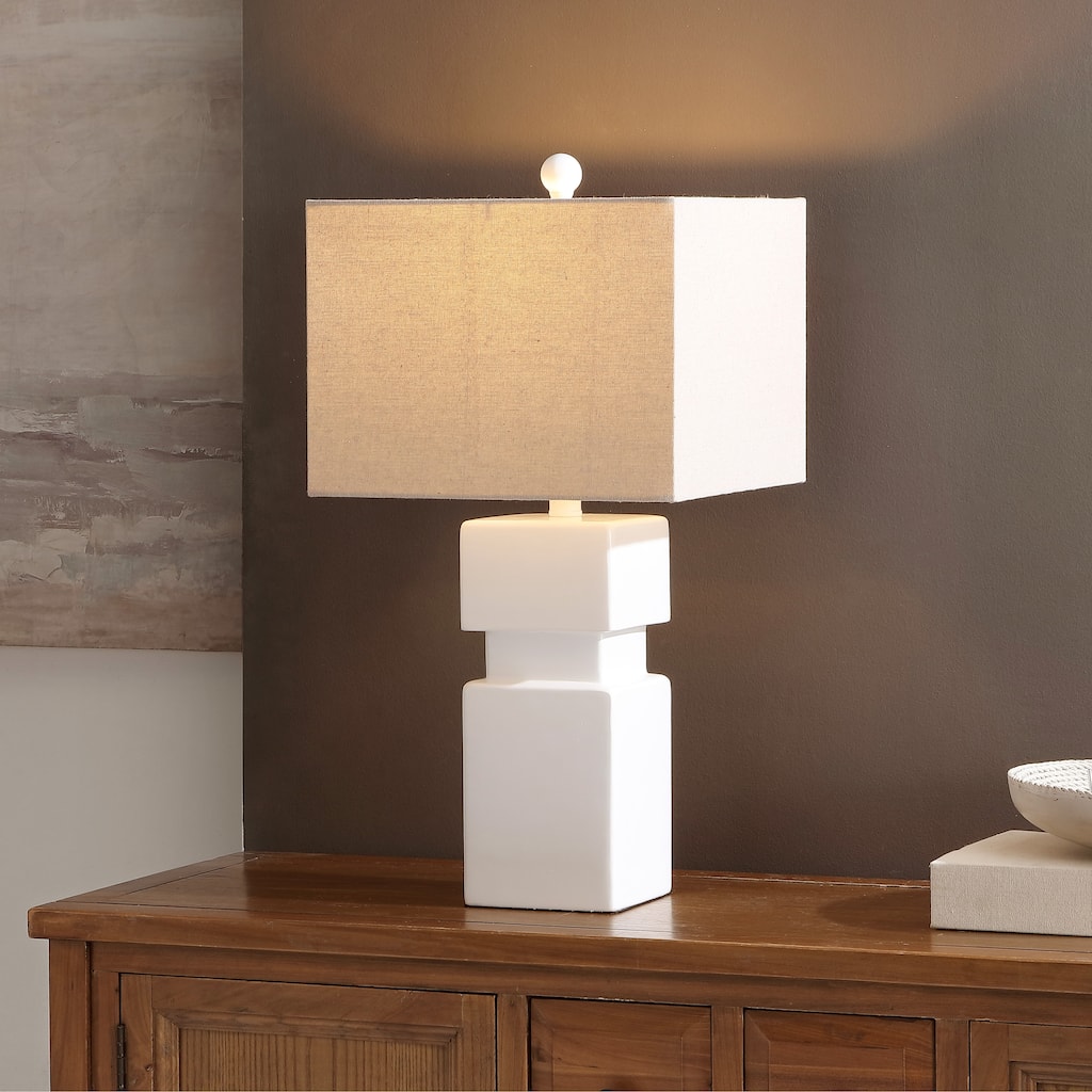 SAFAVIEH Lighting Ardra 24-Inch Resin Table Lamp - 12"W x 12"D x 24"H