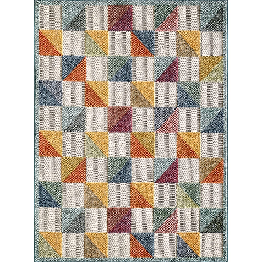 Domani Napa Geometric Ombre Indoor/ Outdoor Rug