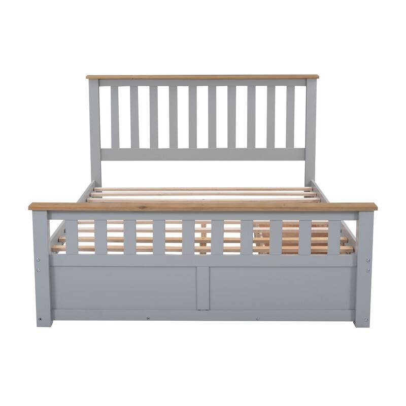3-Pieces/1-Piece Bedroom Sets Full/Queen Size Platform Bed with Nightstand(USB Charging Ports) and 6-Drawer Storage Chest