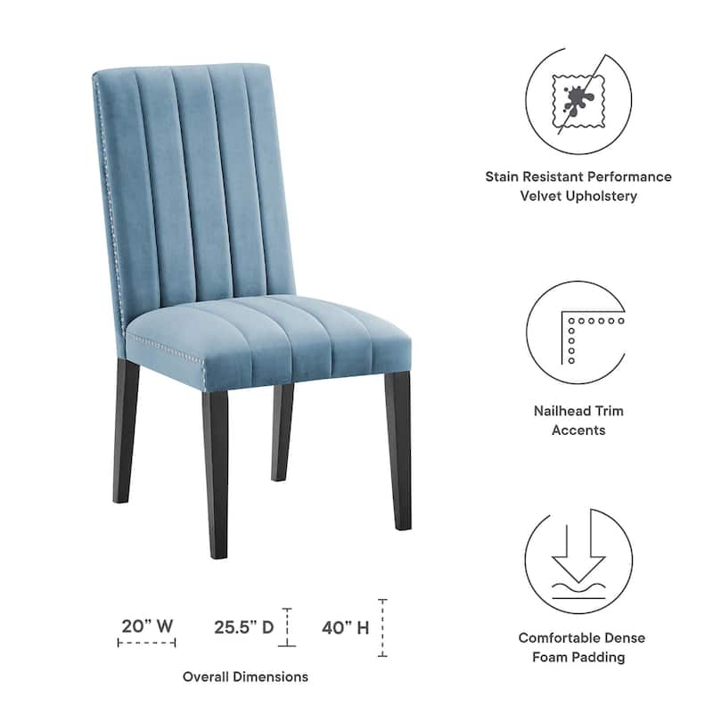 Catalyst Performance Velvet Dining Side Chairs - Set of 2