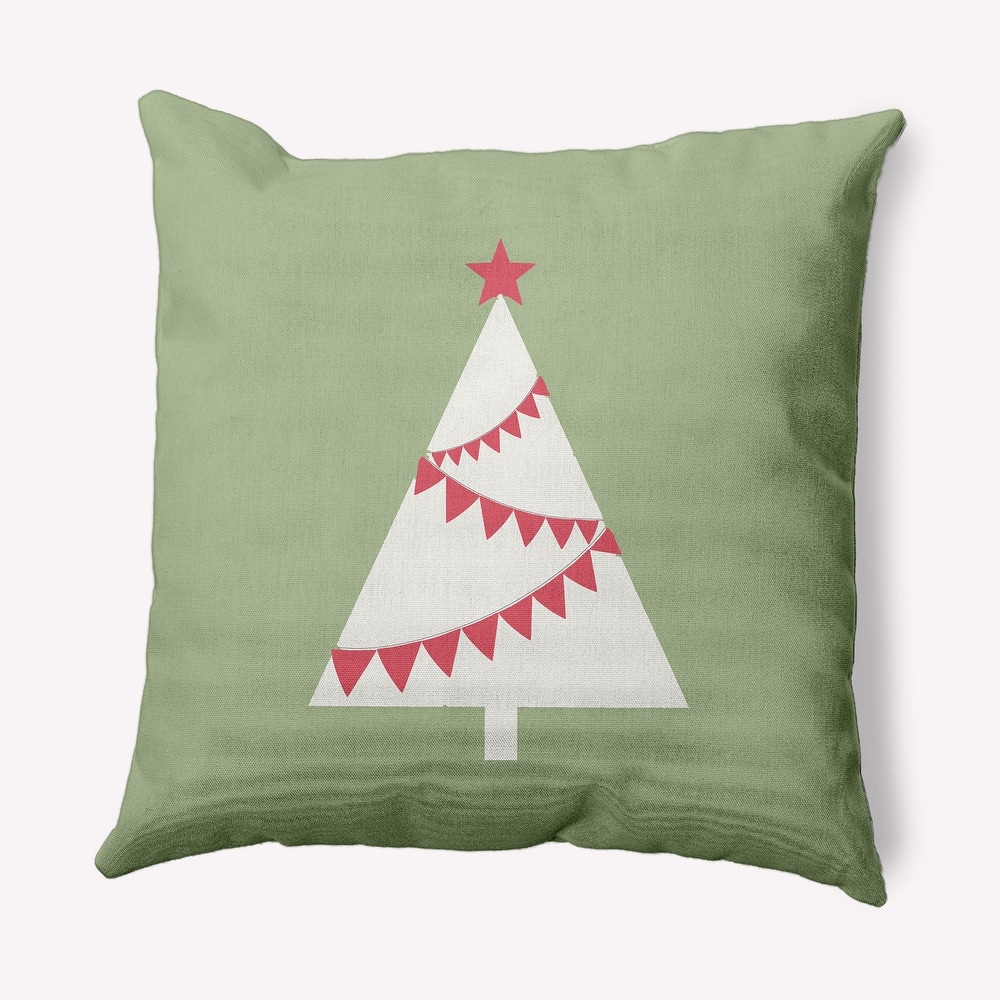 Garland Tree Christmas Decorative Throw Pillow