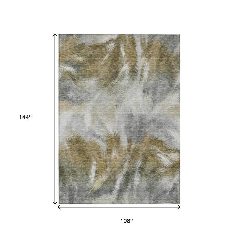 HomeRoots Abstract Transitional Rectangle Outdoor Rug