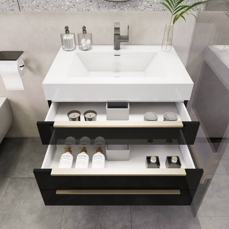 Noble 30" Free Standing Vanity with Reinforced Acrylic Sink - 30" Width