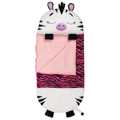 Happy Nappers: Pillow & Sleepy Sack: Large - Zinnia Zebra -7+