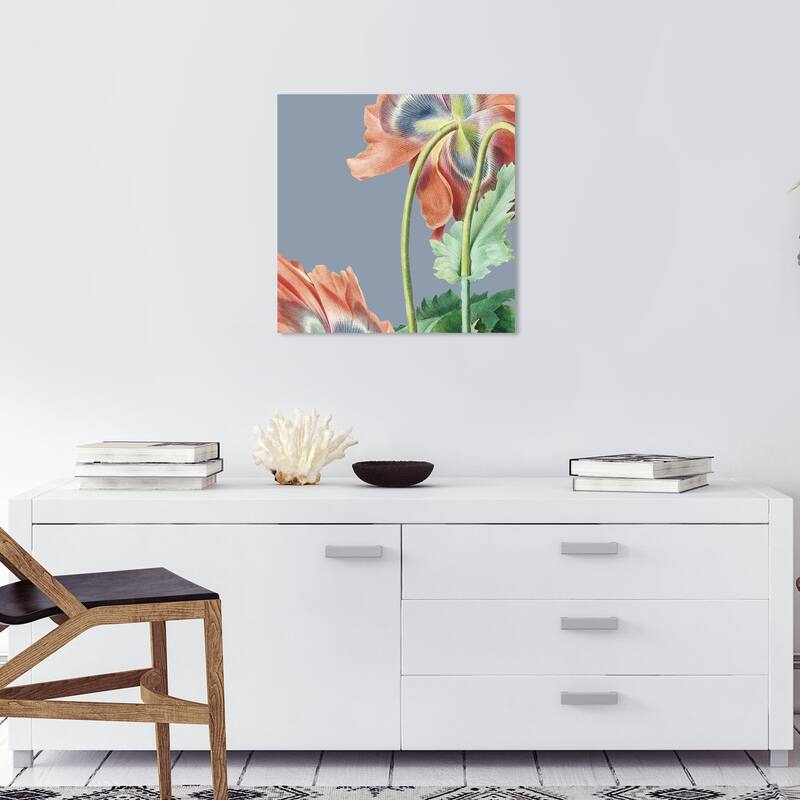 Oliver Gal Floral and Botanical Flower I Blue and Traditional Wall Art Canvas Print - 20 x 20