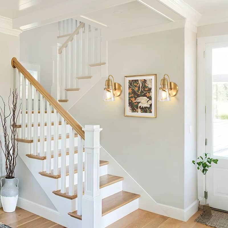 Parrot Uncle 5" Modern Gold Seeded Glass 1-Light Wall Light Sconce