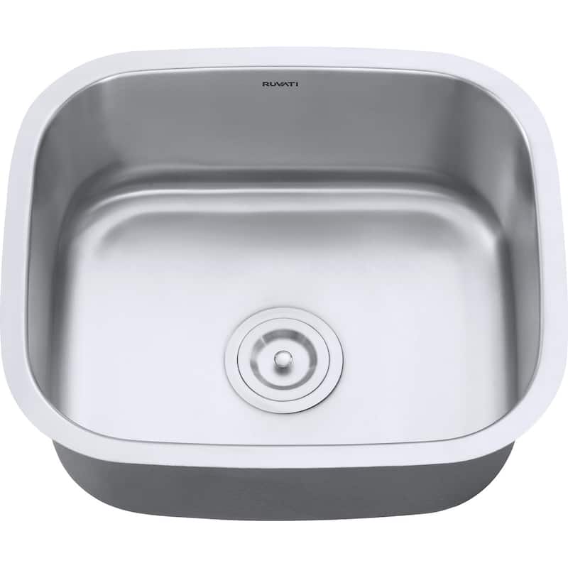 Ruvati 21-inch Undermount 16 Gauge Stainless Steel Kitchen Sink Single Bowl - RVM4131 - 20-3/4″ x 18-5/8″