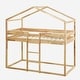 preview thumbnail 7 of 39, Twin Over Twin Bunk Bed Wood Bed with Tent
