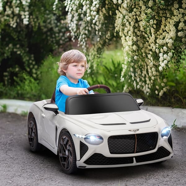 slide 2 of 18, Aosom Bentley Bacalar Licensed Kids Ride on Car with Butterfly Doors, 12V Electric Car for Kids with Remote Control White