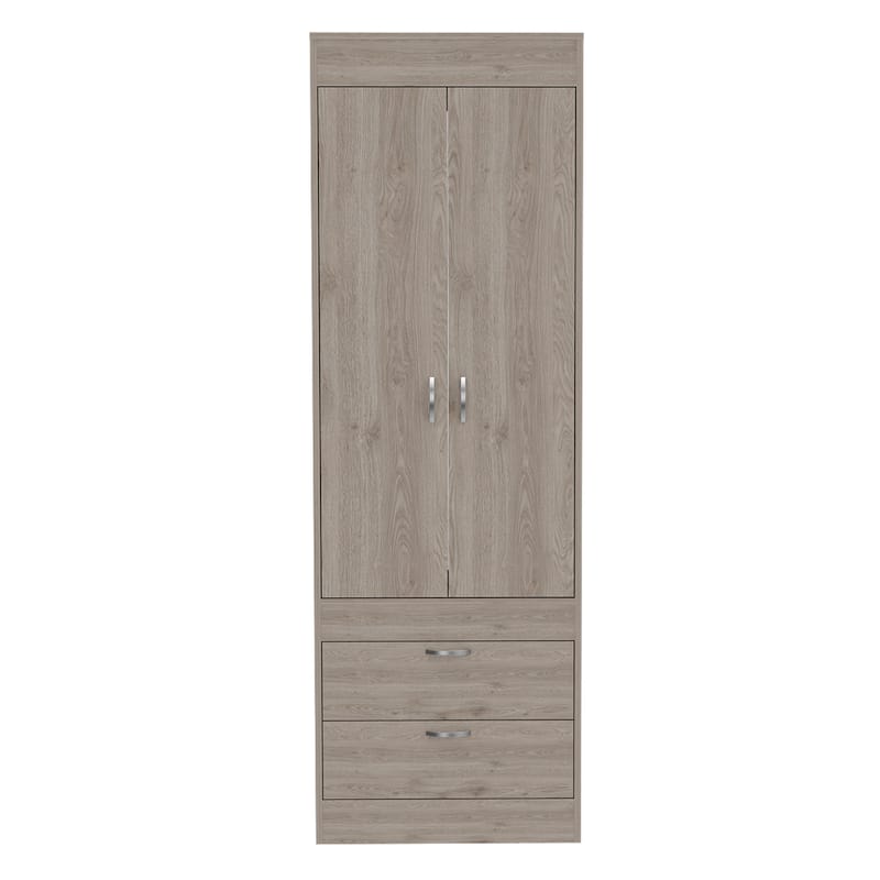 FM Furniture Alabama Armoire with Large Cabinet and 2 Drawers