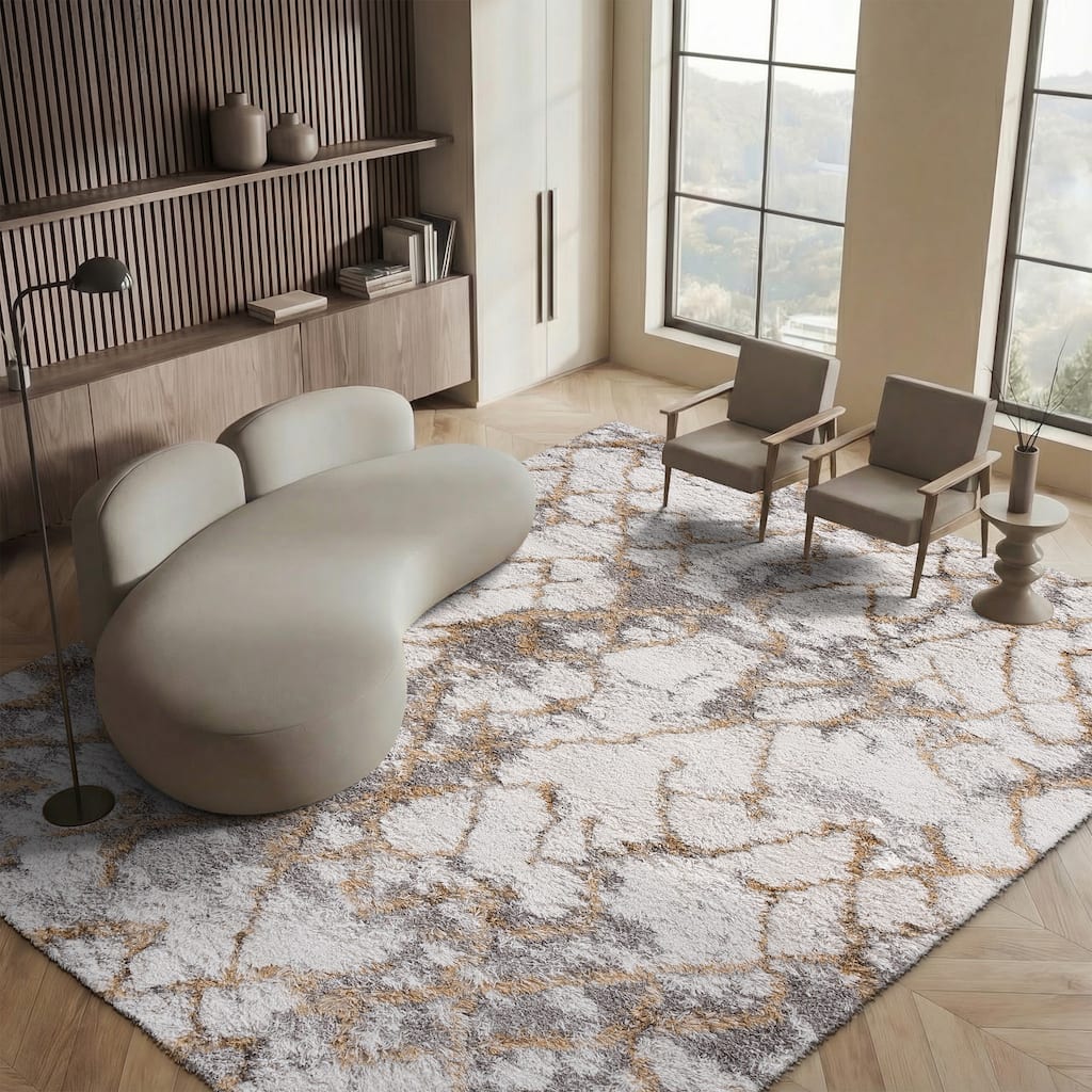SAFAVIEH, Horizon Shag Rhiannan Flokati 2.6-inch Thick Rug