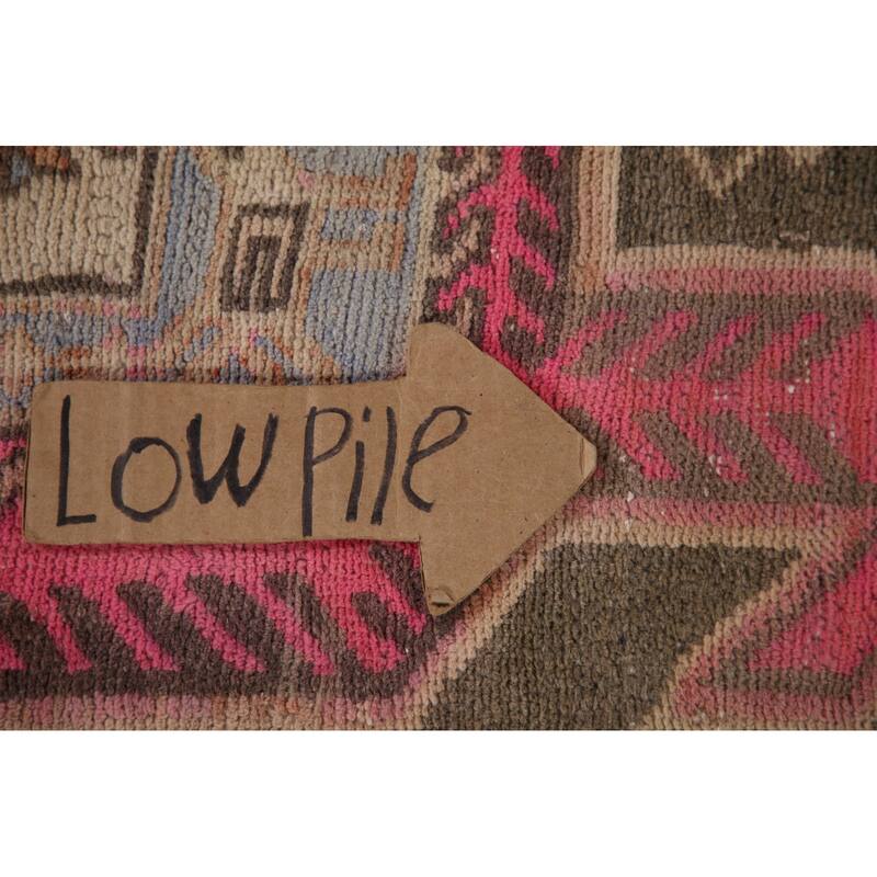 Tribal Meshkin Persian Vintage Runner Rug Handmade Wool Carpet - 3'8" x 10'9"