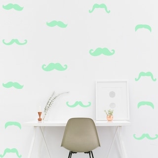 Walplus Peel and Stick Glow In The Dark Moustache Wall Stickers Home Room Decor