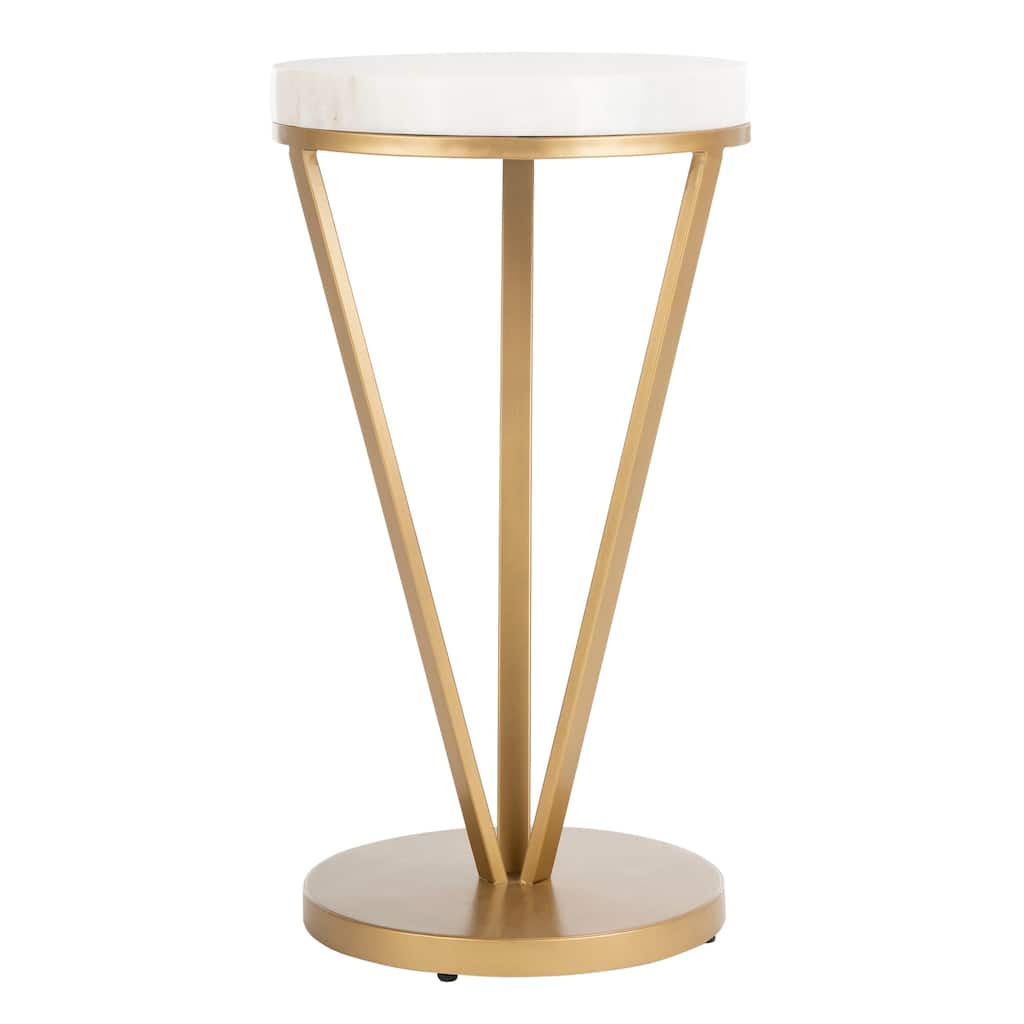 SAFAVIEH Maybelle Accent Table / Gold - 14" x 14" x 24" - 14Wx14Dx24H