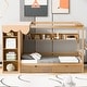 preview thumbnail 1 of 16, Twin Size House Bed Platform Bed Semi-Enclosed Design with Wardrobe and Shelf for Boys Girls, No Box Spring Needed, Natural Natural - Twin