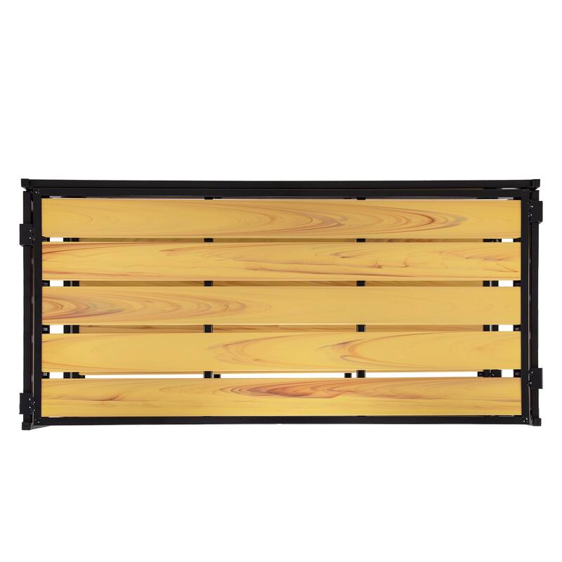 Seville Classics 2-Tier Stackable 6-Pair Resin Slat Shoe Storage Rack Organizer