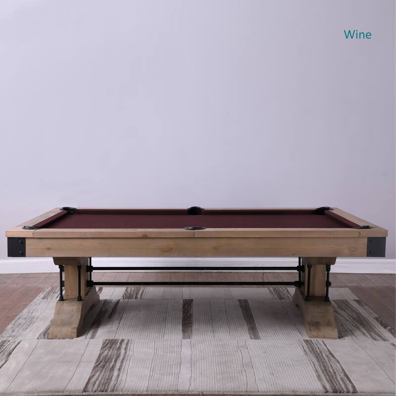 Manchester Slate Pool Table W/O Dinning top & Bench - Orange/Red