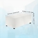 preview thumbnail 19 of 55, Stretch Foot Stool Cover Rectangular Square Foot Stool Slipcover White - 32.68"-39.76"