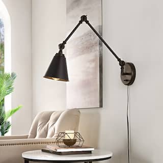 SAFAVIEH Lighting Voline Adjustable Led Wall Sconce - 21" W x 5.9" D x 19.5" H - 21Wx6Dx20H