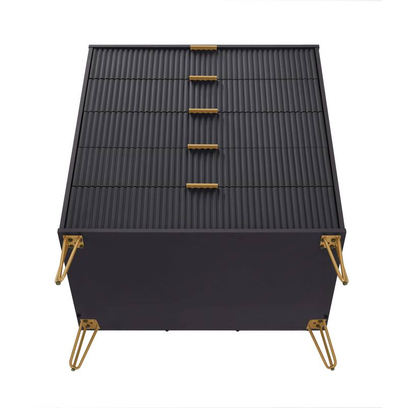 Manhattan Comfort Dumbo Modern 5-Drawer Tall Dresser.