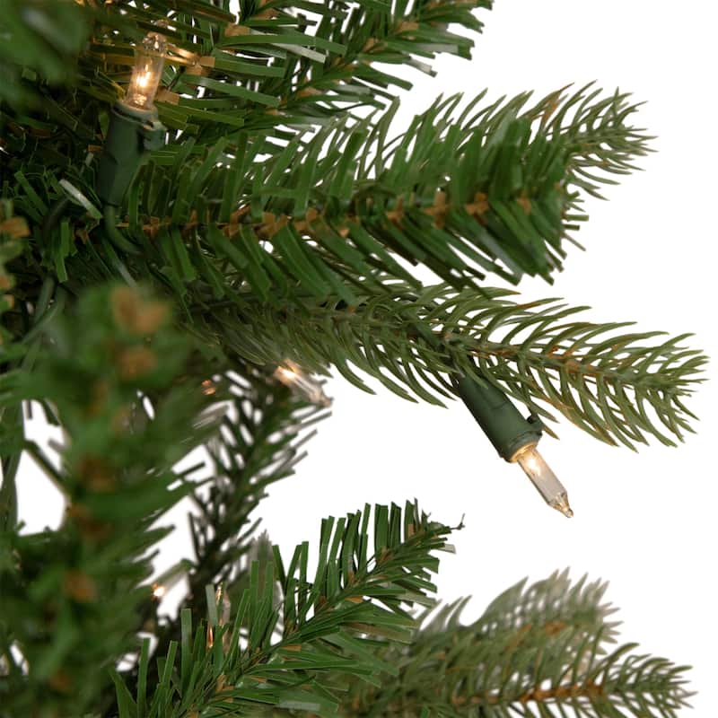 7.5' Pre-Lit Wicklow Noble Fir Artificial Christmas Tree, Clear Lights - 7.5 Foot