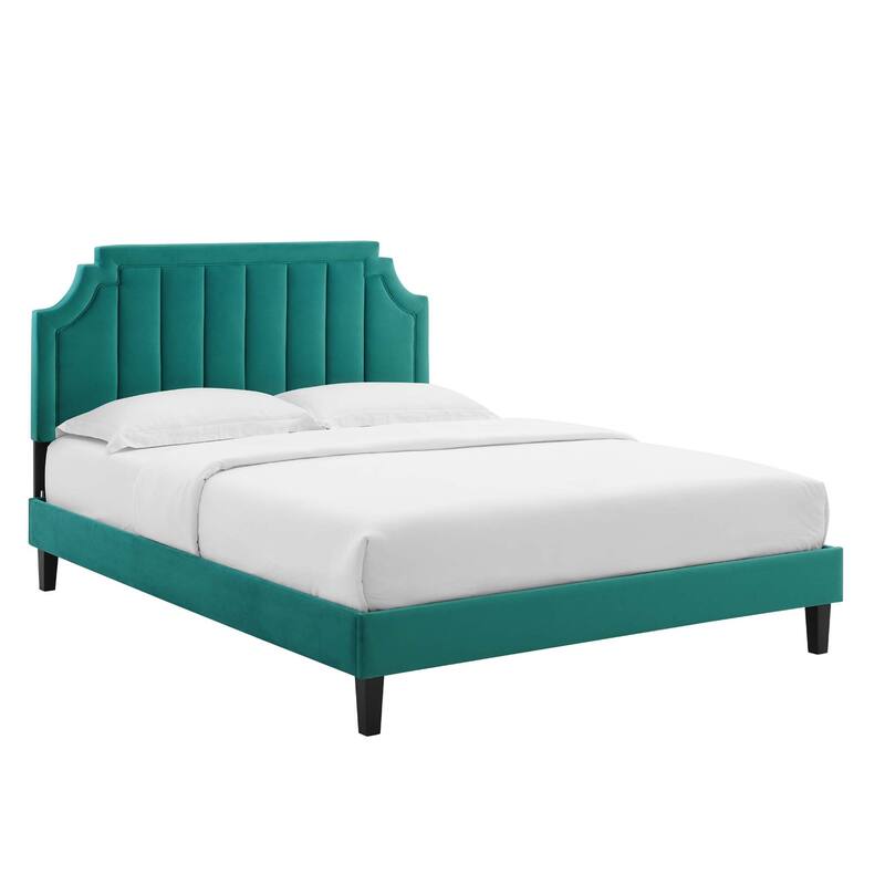 Sienna Performance Velvet Twin Platform Bed
