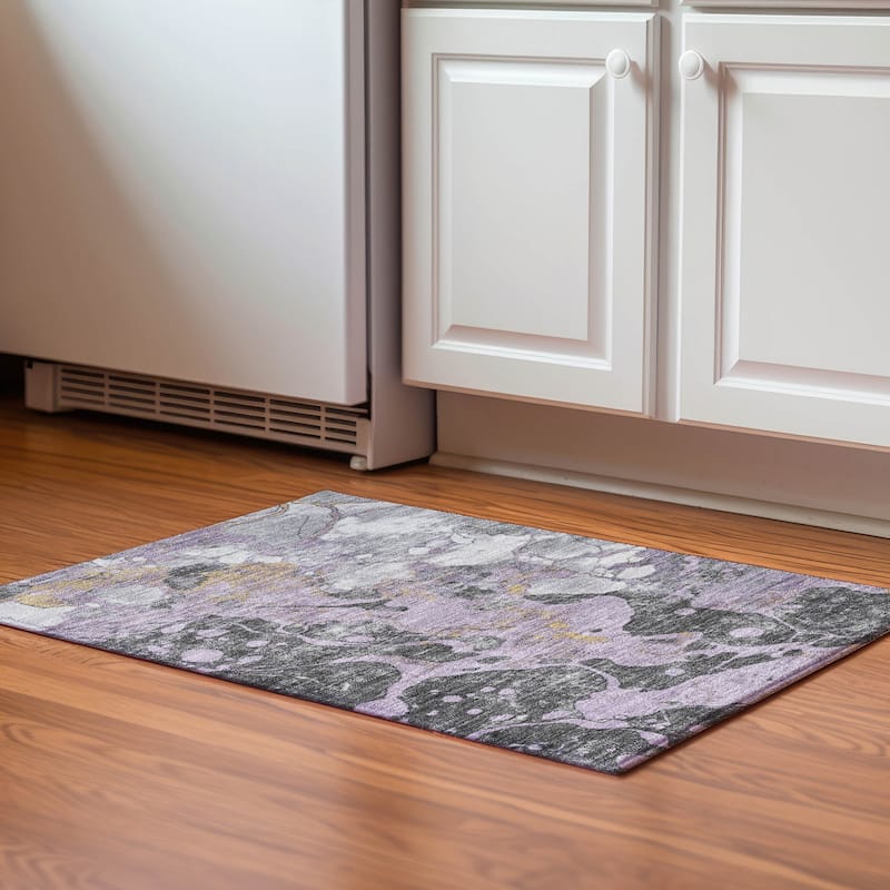 Premium Washable Super Soft Mayfield Rug - Lavender - 1'8" x 2'6"