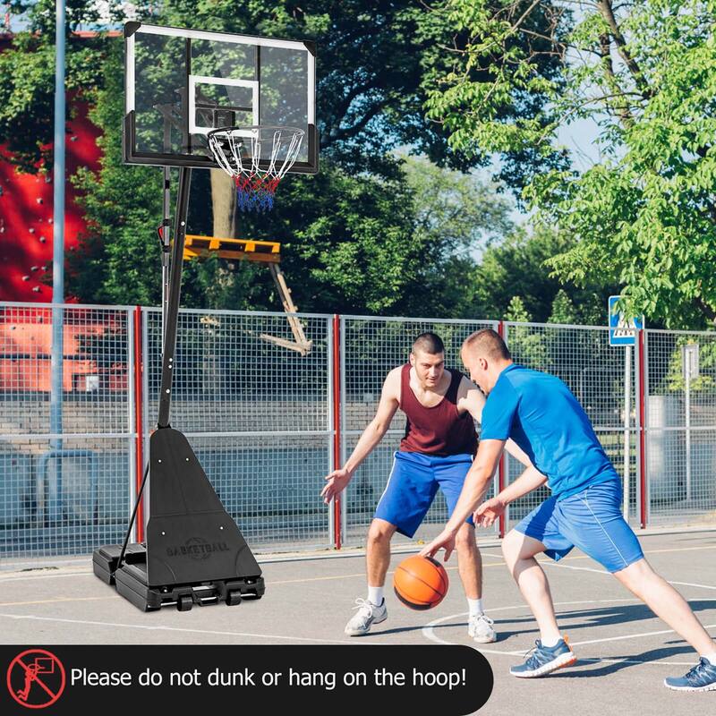 Basketball Hoop Rebound Plate & Wheels Portable Basketball Hoop