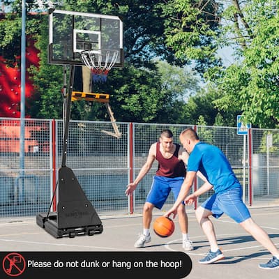 Basketball Hoop Rebound Plate & Wheels Portable Basketball Hoop