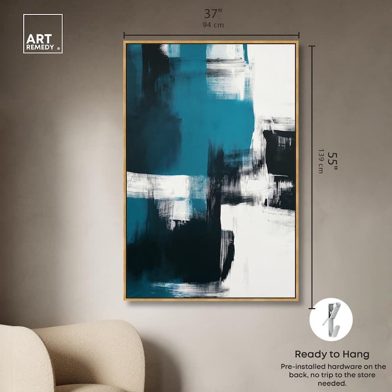 Weight of Teal Canvas by Art Remedy