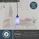preview thumbnail 5 of 11, Milano Mini Pendant Ceiling Light with Blue Swirl Art Glass