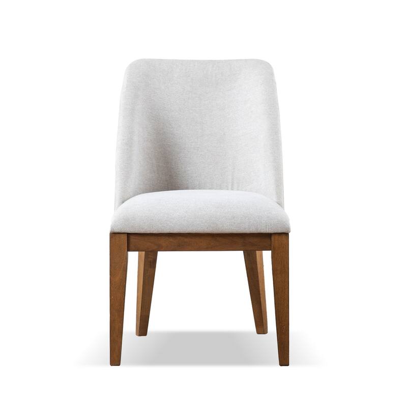 Furniture of America Leopold Rounded Solid Wood Dining Chairs (Set of 2)