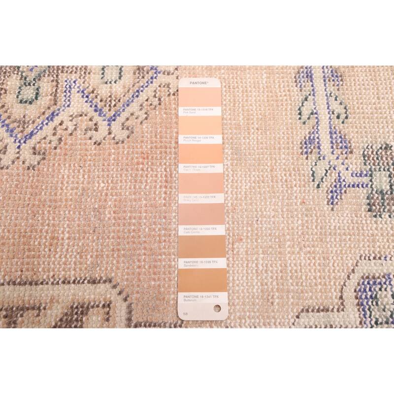 ECARPETGALLERY Hand-knotted Antalya Vintage Tan Wool Rug - 4'2 x 7'6