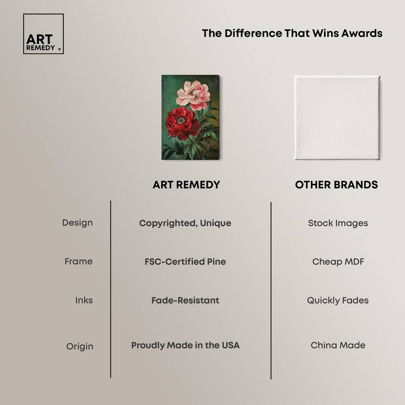 Symphony of Peonies Canvas by Art Remedy, Gallery Wrapped