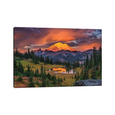 iCanvas "USA, Washington State, Mt. Rainier National Park at sunrise." by Jaynes Gallery Canvas Print