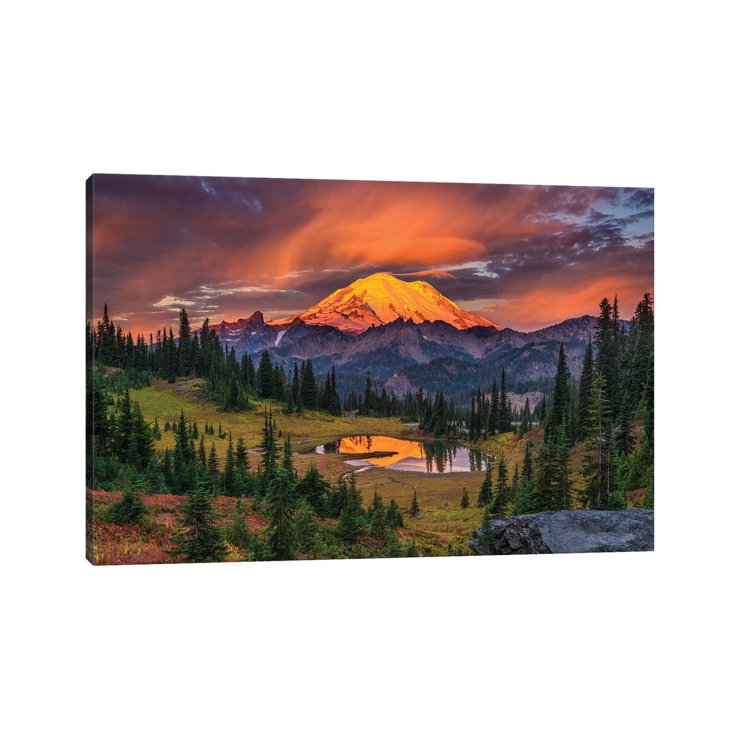 iCanvas "USA, Washington State, Mt. Rainier National Park at sunrise." by Jaynes Gallery Canvas Print