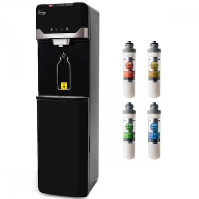 iSpring DS4B Self Cleaning Bottleless Water Dispenser, Hot, Cold, and Room Temperature Settings, Free-Standing Dispenser