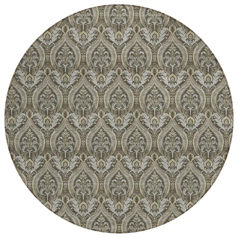 Haso Lush Floral Weather Resistant Classic Meets Modern Outdoor Rug