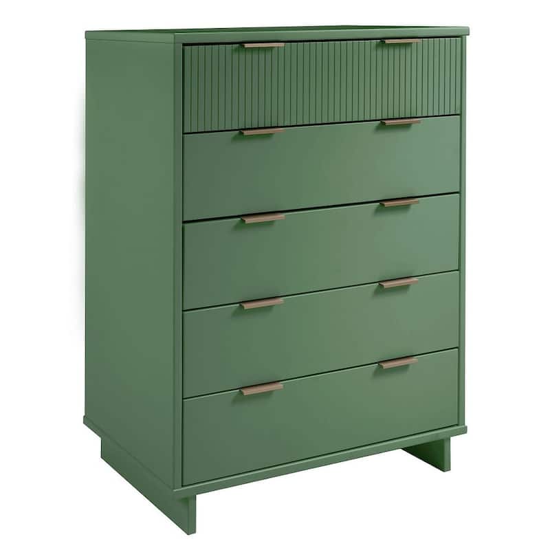 Manhattan Comfort Granville 45.27" Modern Tall 5 Drawer Dresser