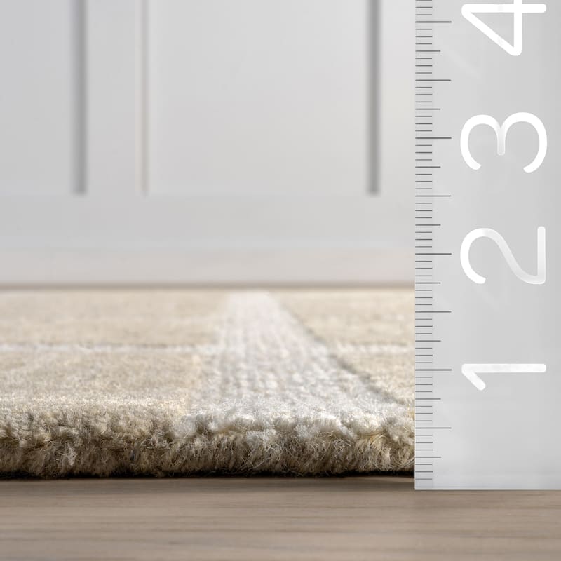 Frenshe Interiors Nepenthe Checked Wool Area Rug
