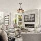 preview thumbnail 3 of 10, 36-inch Retractable 3-Blade Modern Metal Chandelier Ceiling Fan with Remote