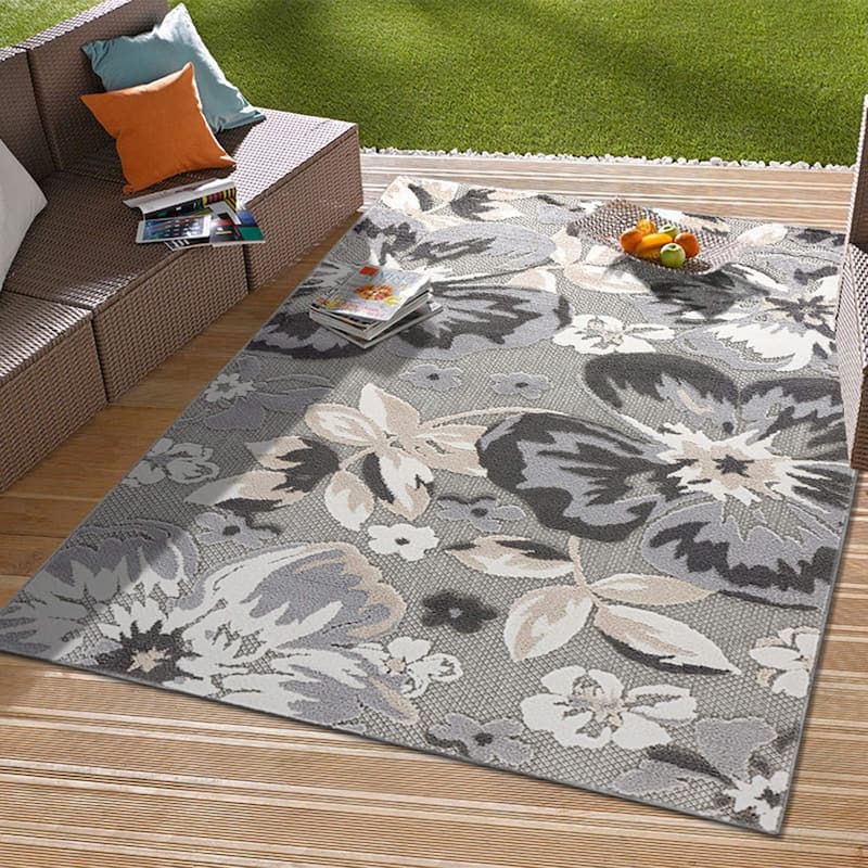 Bergamo Contemporary Floral Indoor/Outdoor Area Rug