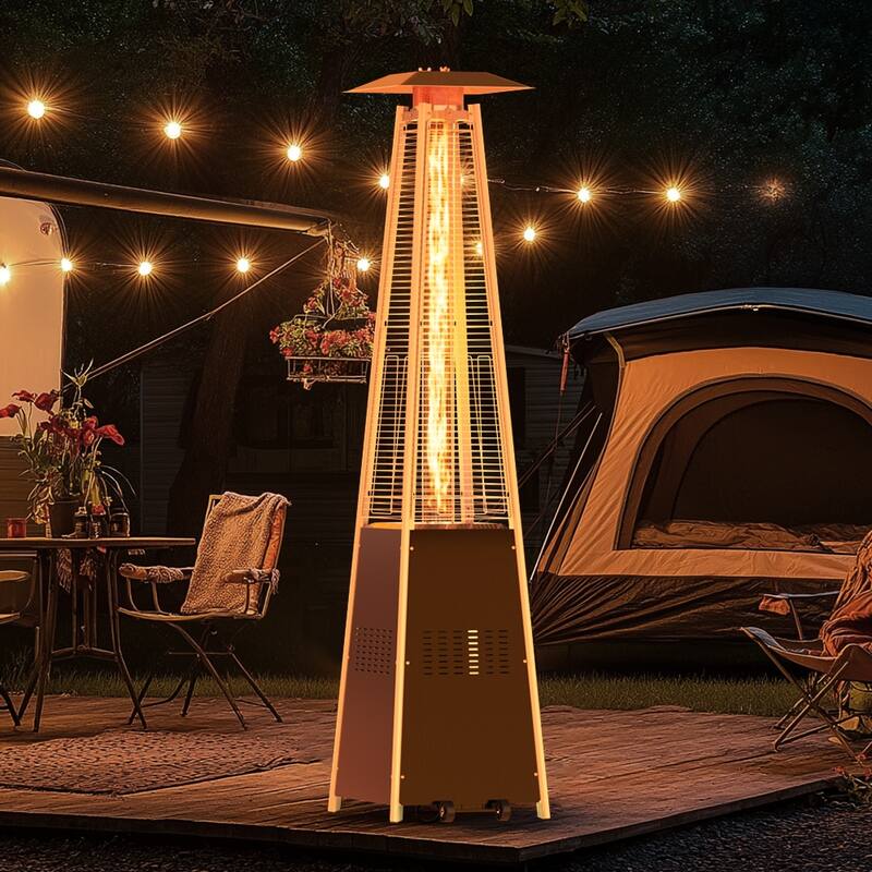 42,000 BTU Outdoor Patio Heater, Quartz Glass Tube Propane Heater for Commercial & Residential