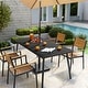 preview thumbnail 16 of 35, Pellebant Outdoor Aluminum Rectangular Dining Table