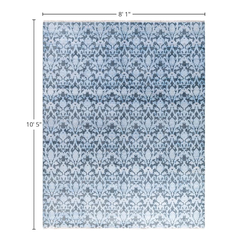 Ikat One-of-a-Kind Hand-Knotted Area Rug - Brown, 8' 1" x 10' 5" - 8' 1" x 10' 5"