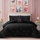 preview thumbnail 1 of 6, Juicy Couture Embossed Plush Crown Comforter Sets Black - King