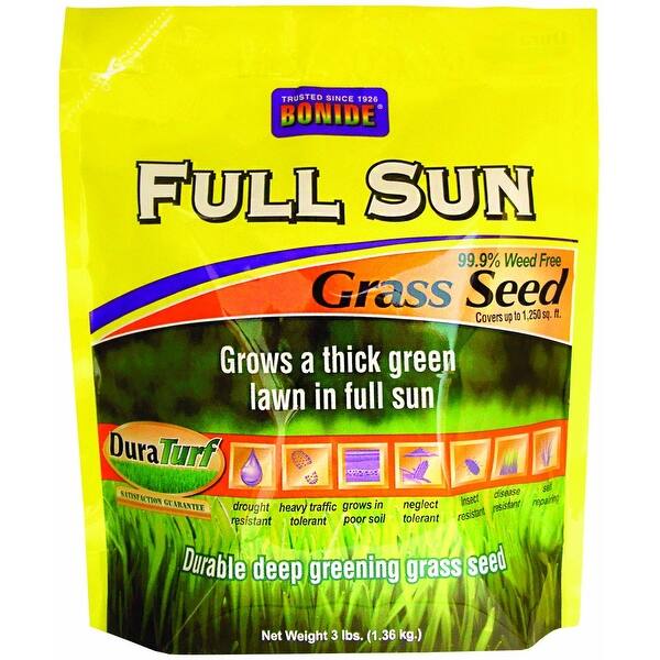 Bonide 60201 Full Sun Grass Seed, 3 Lb Overstock 20085123