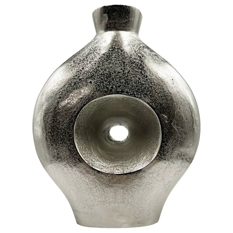 18 Inch Tall Decorative Handmade Aluminum Bottle Flower Vase