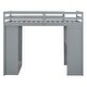 preview thumbnail 17 of 32, Twin Loft Bed with Desk, Shelves, and LED Light, Grey